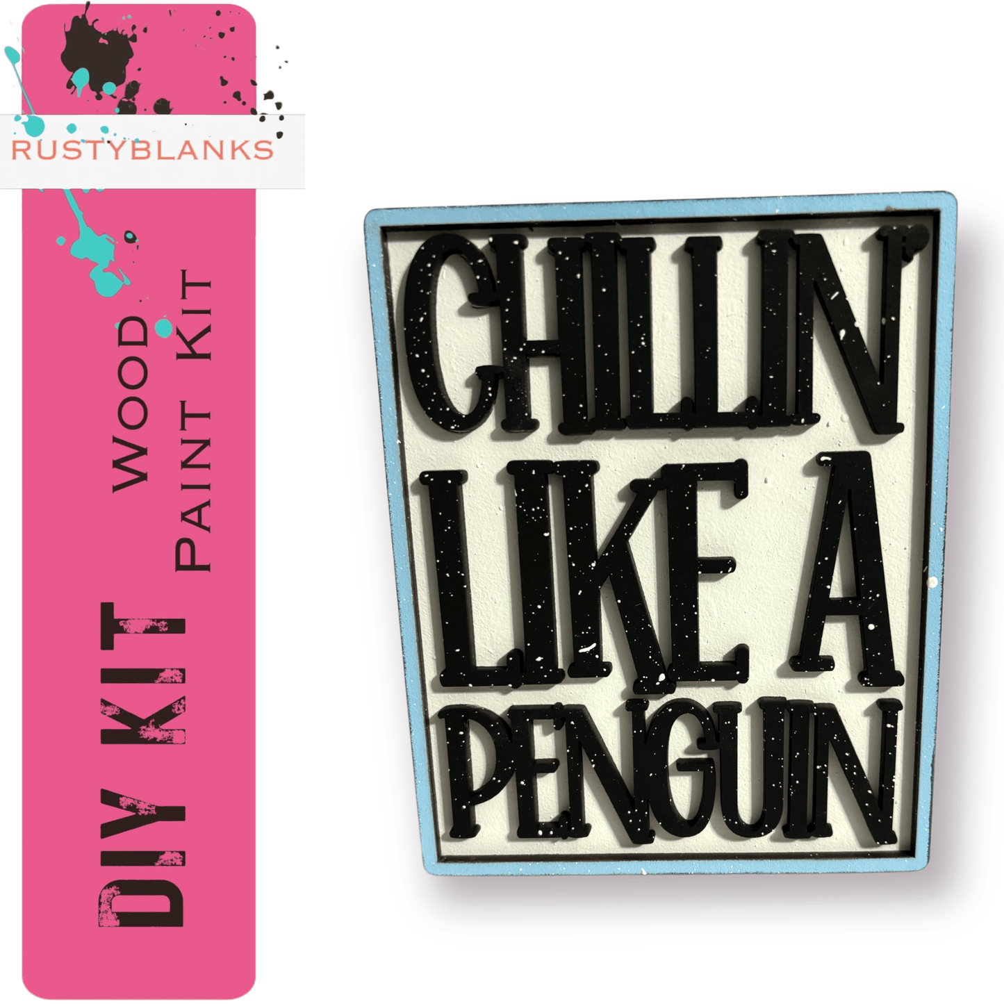 a pin with the words chillin like a penguin on it