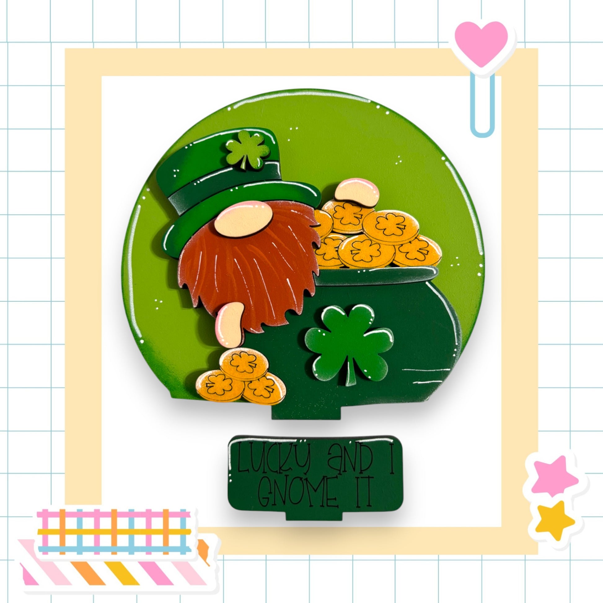 a st patrick's day card with a lepreite