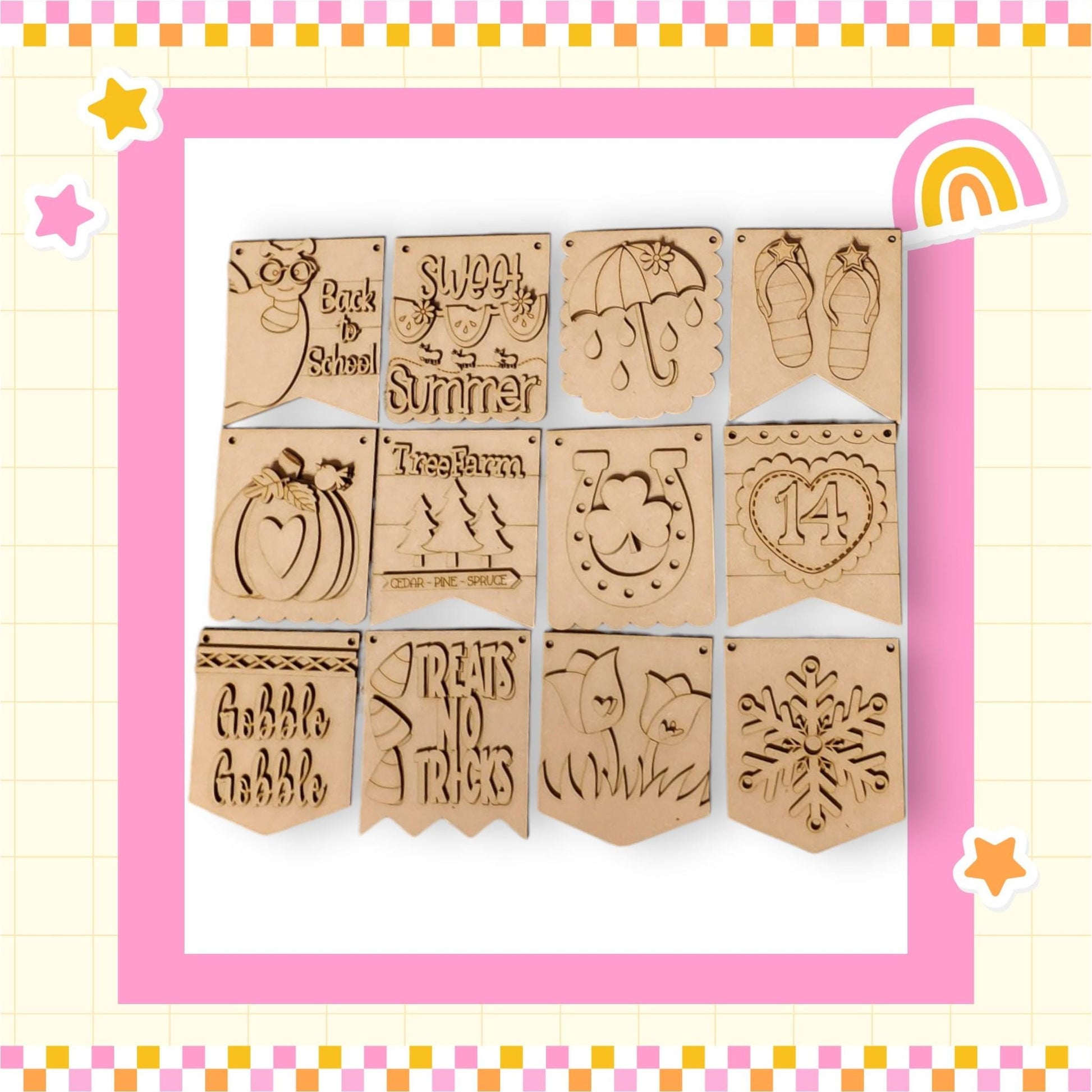 a picture of a bunch of wooden stamps