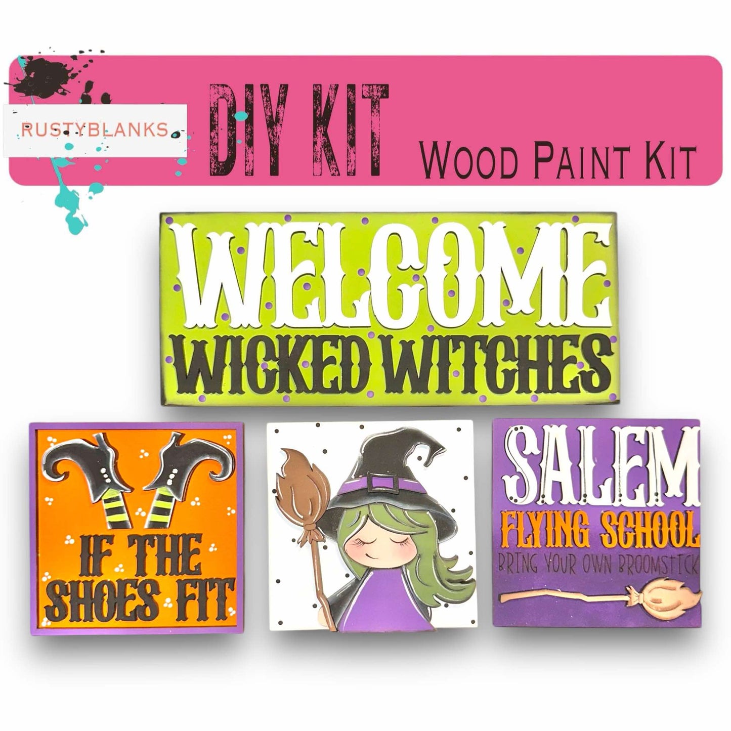 a picture of a wooden sign that says welcome witches