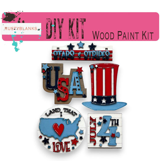 4th of July Interchangeable Inserts for our Window or House DIY Kit, Stars and Stripes - RusticFarmhouseDecor