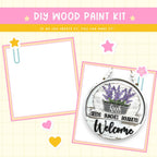 a picture of a potted plant and a welcome sign