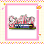 a picture of an easter egg hunt sign