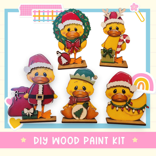 a group of rubber ducks with hats and scarves