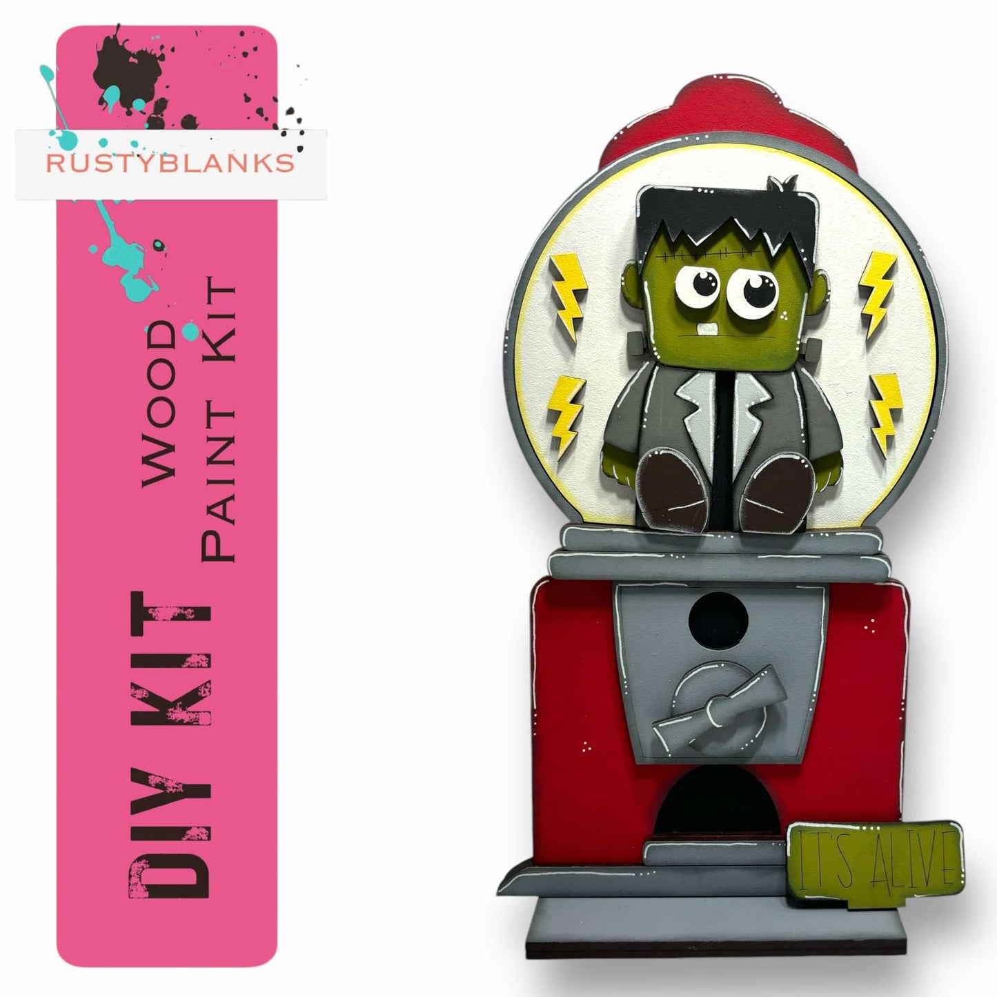 a clock with a cartoon character sitting on top of it