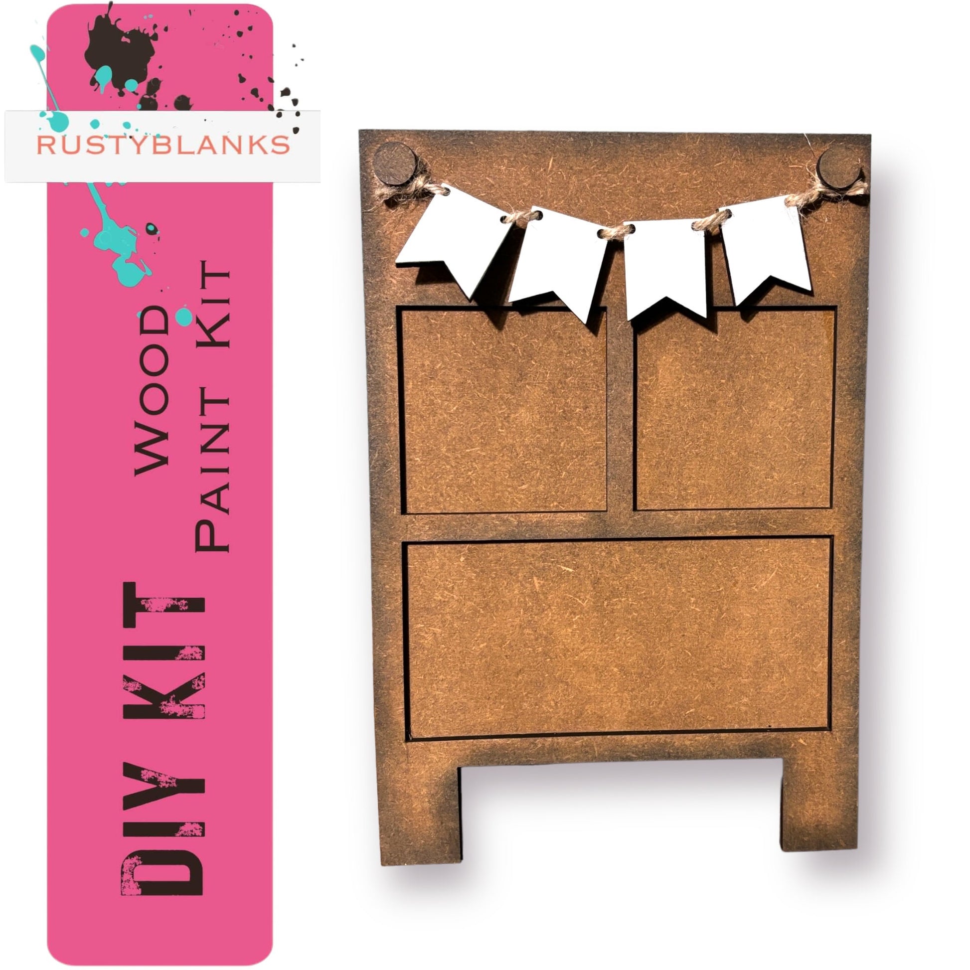 a cardboard bed with clothes hanging from it