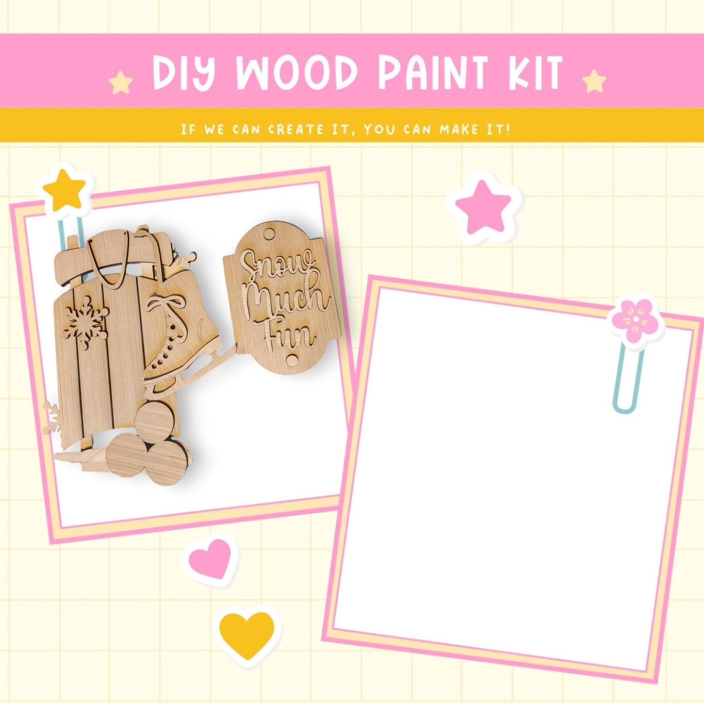 a wooden craft kit with a picture of a giraffe