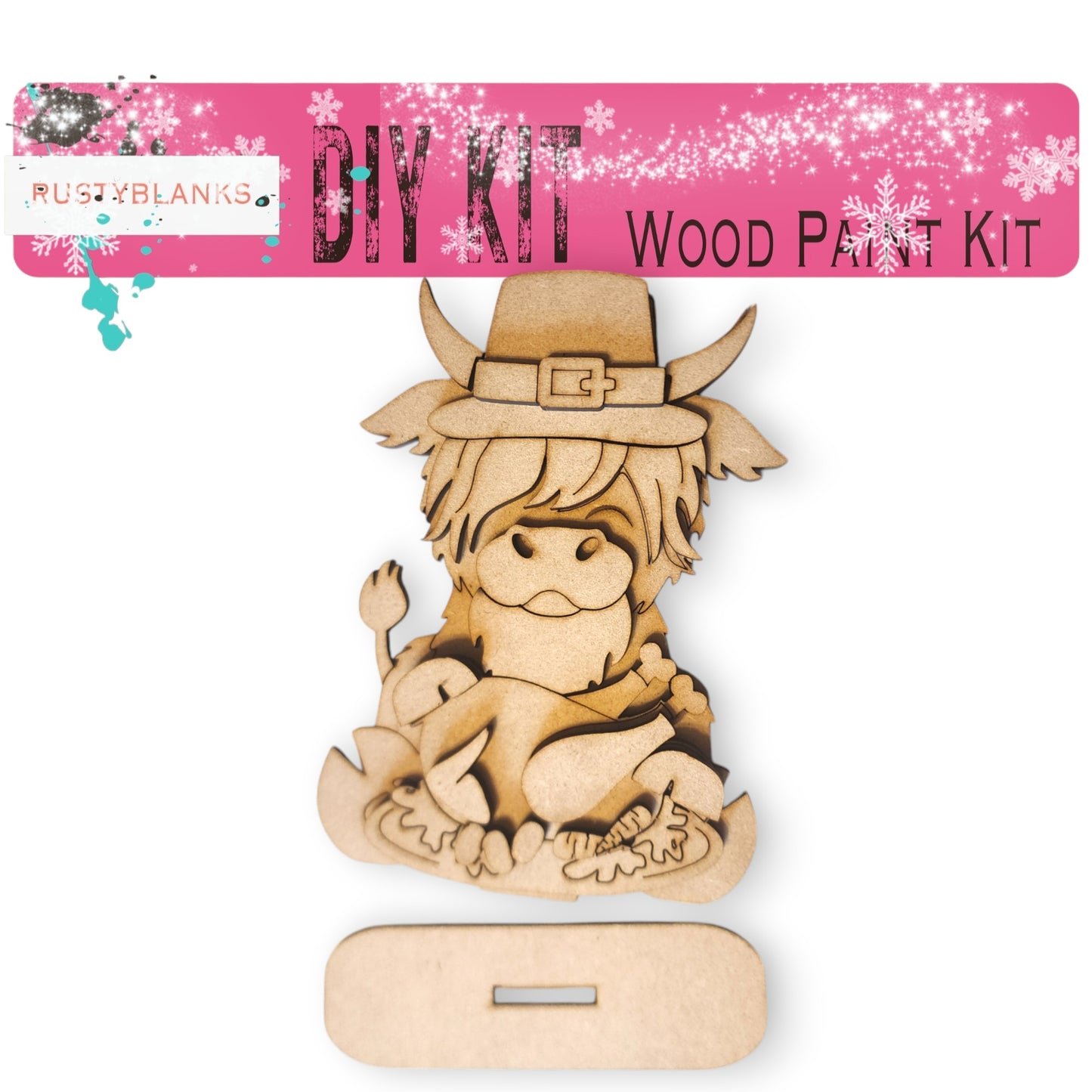 a wooden cutout of a witch with a baby