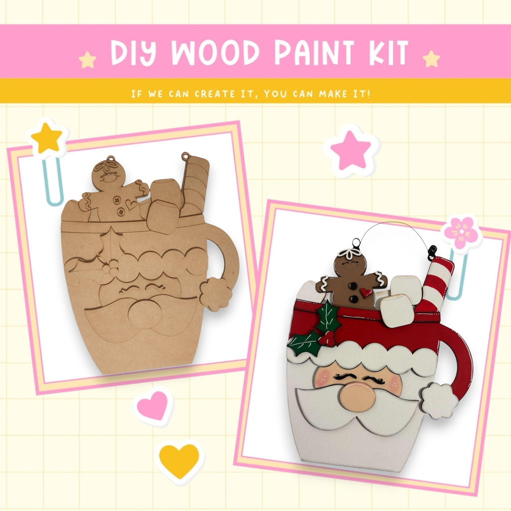 a couple of pictures of santa claus and a bear