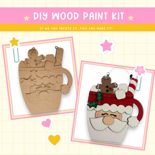 a couple of pictures of santa claus and a bear