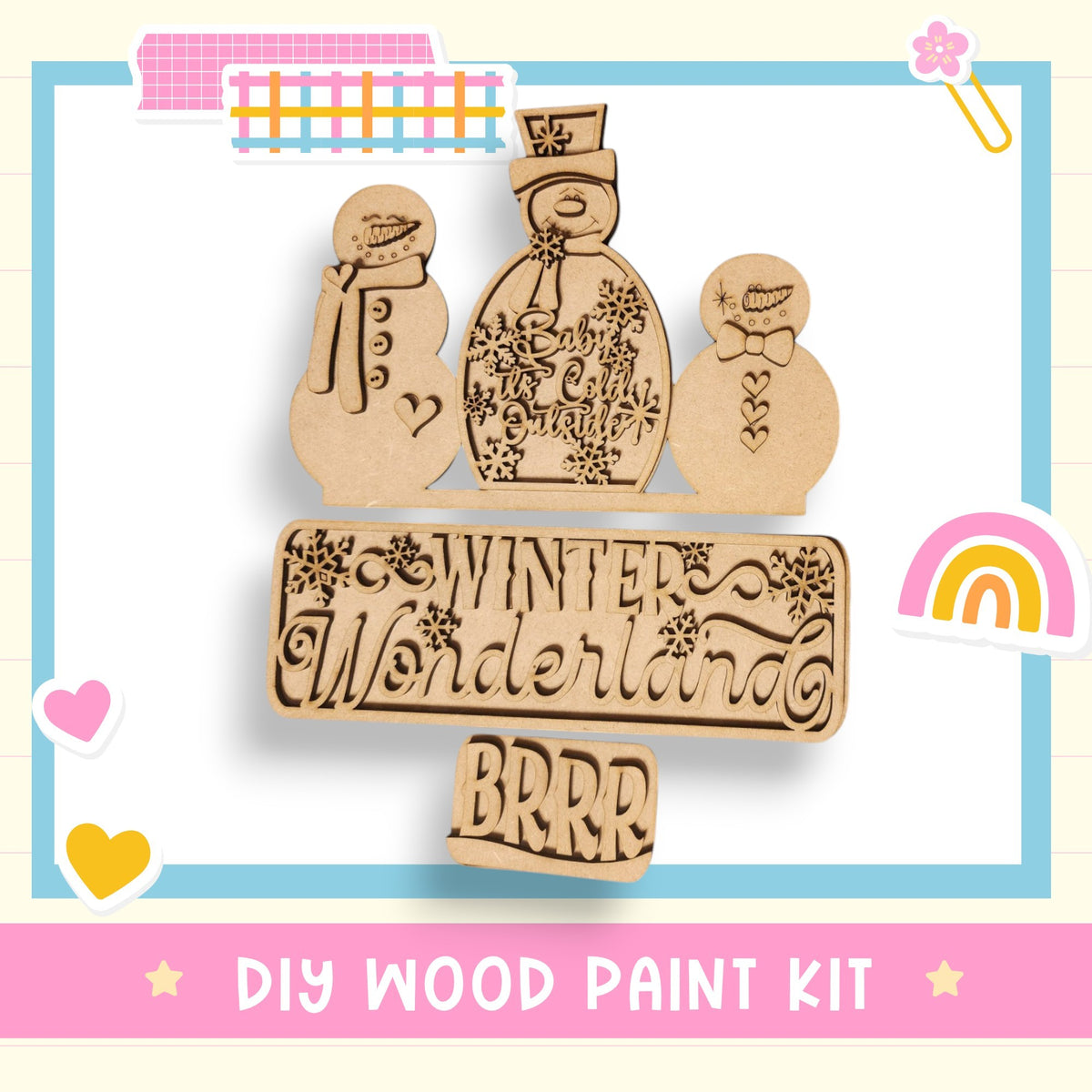 a wooden pin with a picture of two people on it