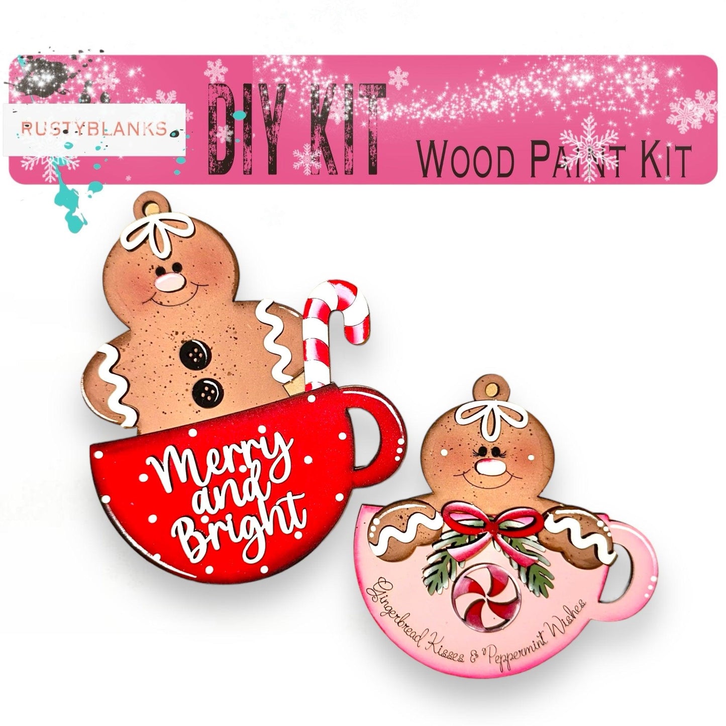 a couple of christmas themed items on a white background