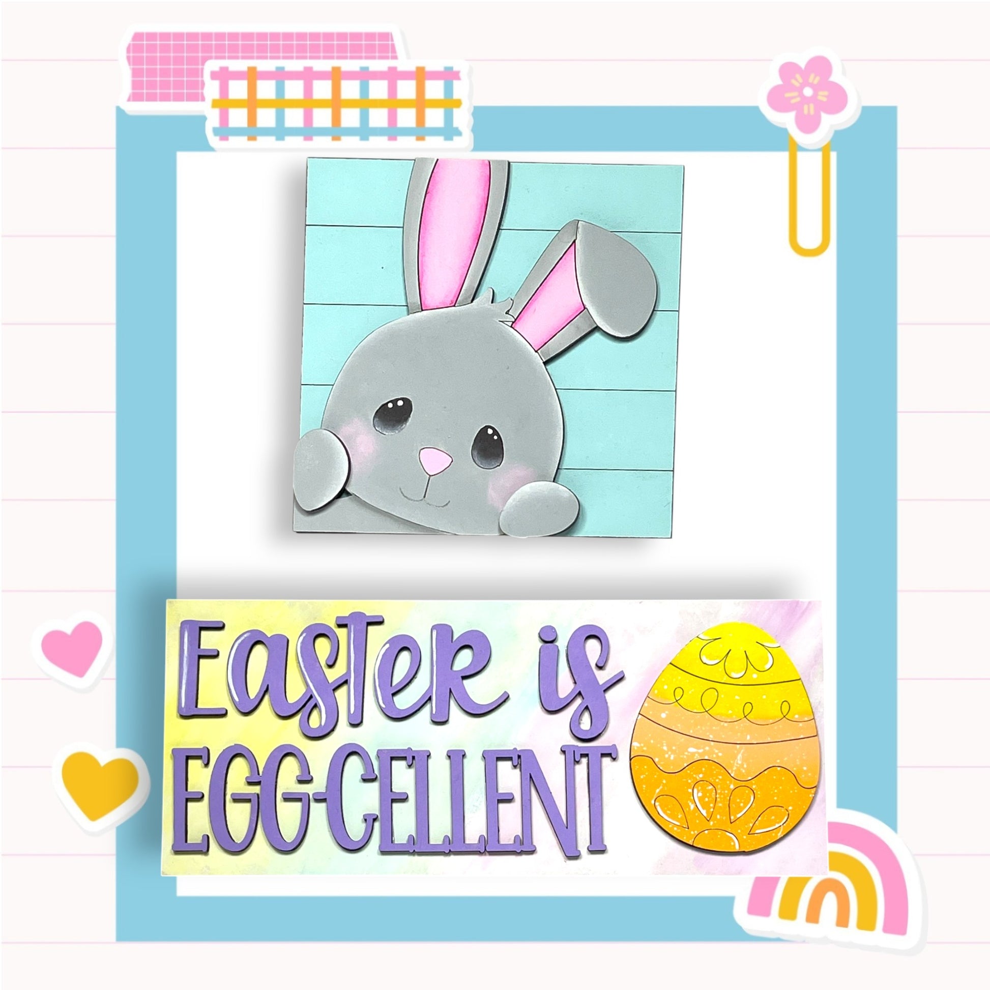 a picture of an easter bunny with the words easter is eggilint