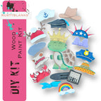 a bunch of pins with hats on them