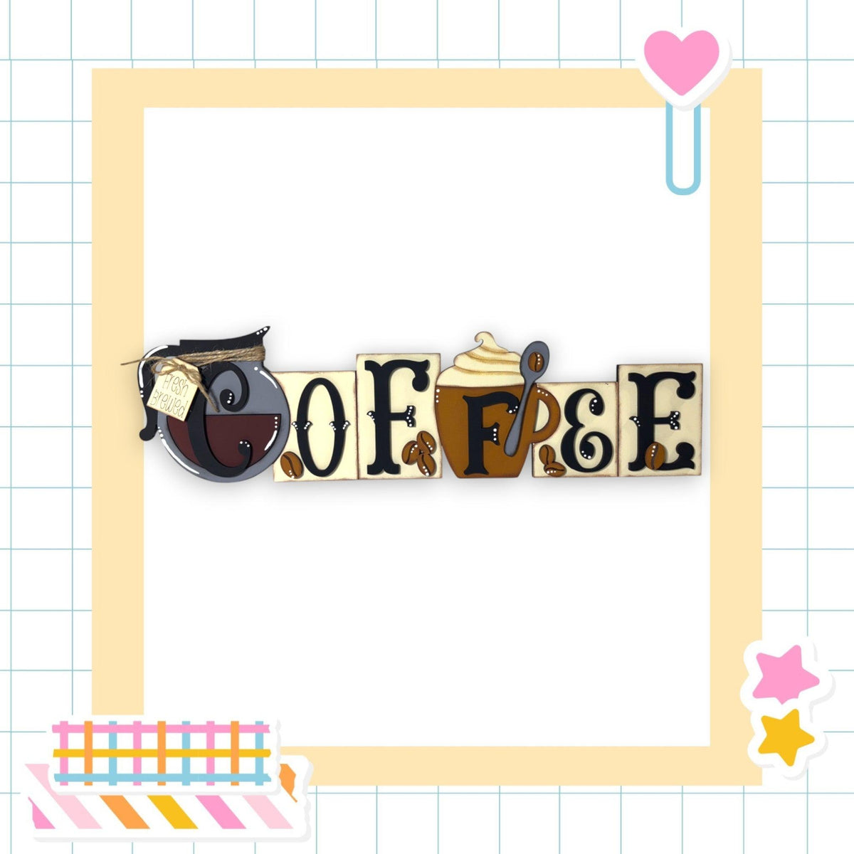 a picture of a picture of a coffee sign