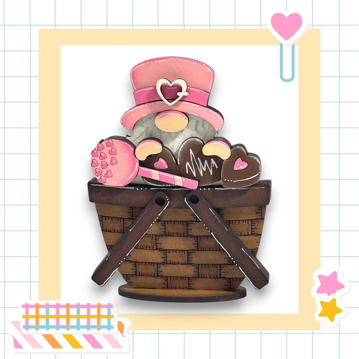 a picture of a teddy bear in a basket