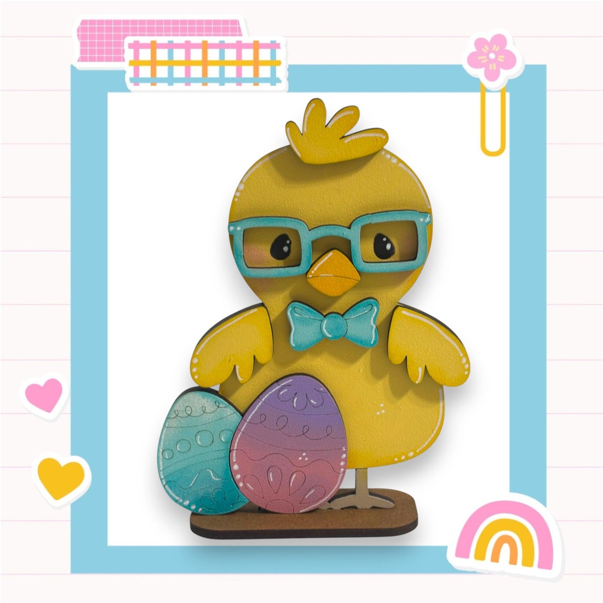 a rubber duck with sunglasses and a bow tie