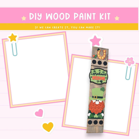 a craft kit with a picture frame and paper