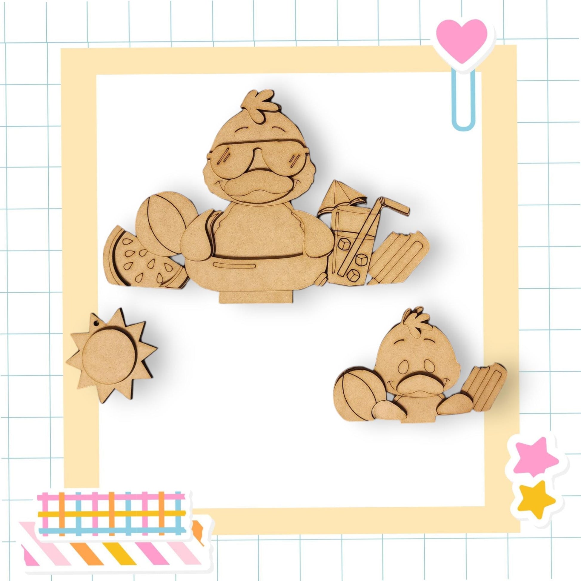 a wooden cutout of a teddy bear