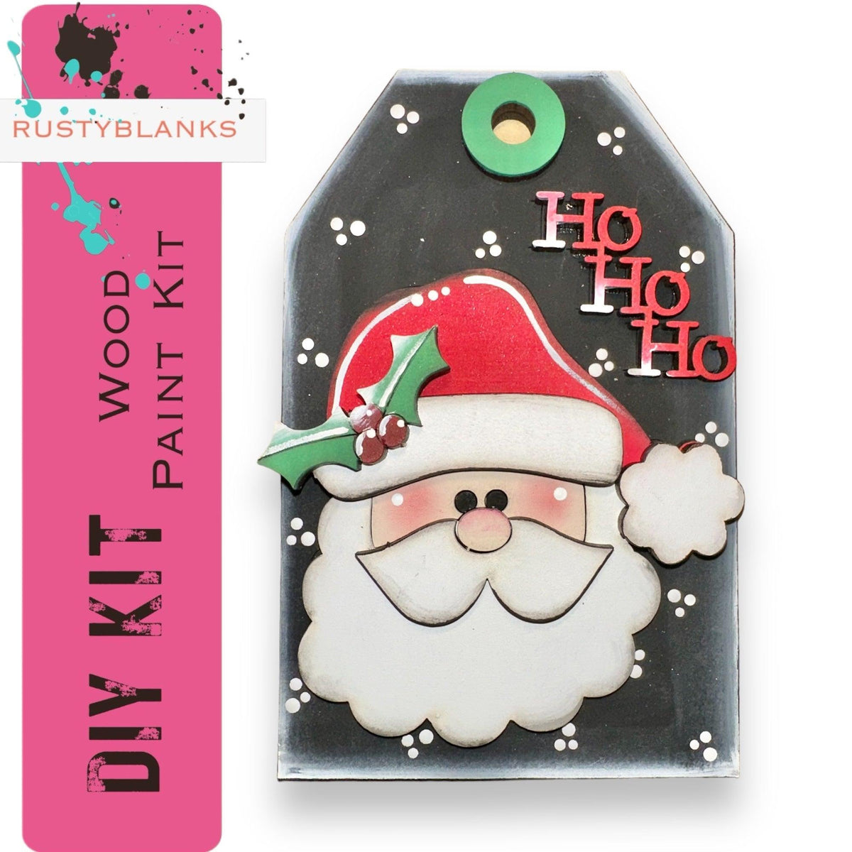a picture of a santa clause on a tag