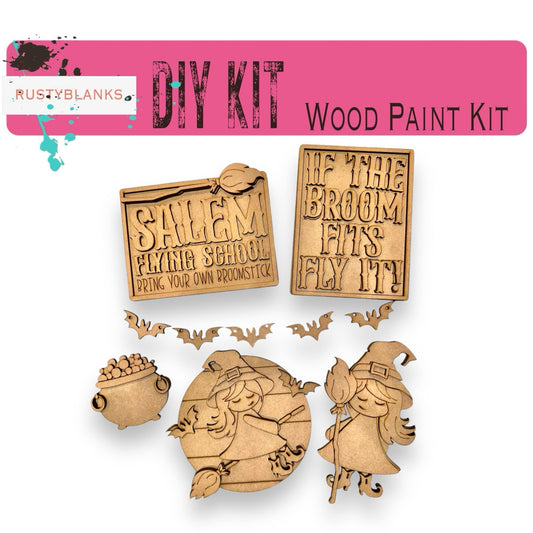 a wooden craft kit with a picture of a girl