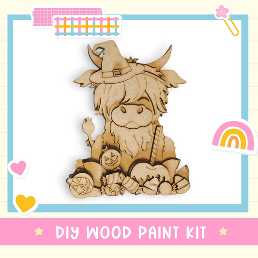 a wooden cutout of a cute little cow