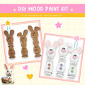 a picture of some bunny decorations and a picture of a bunny