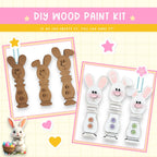 a picture of some bunny decorations and a picture of a bunny