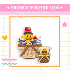 a picture of a duck in a basket