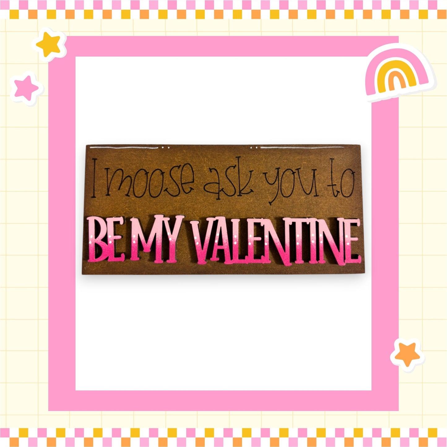 a picture of a wooden sign that says i choose you to be my valentine