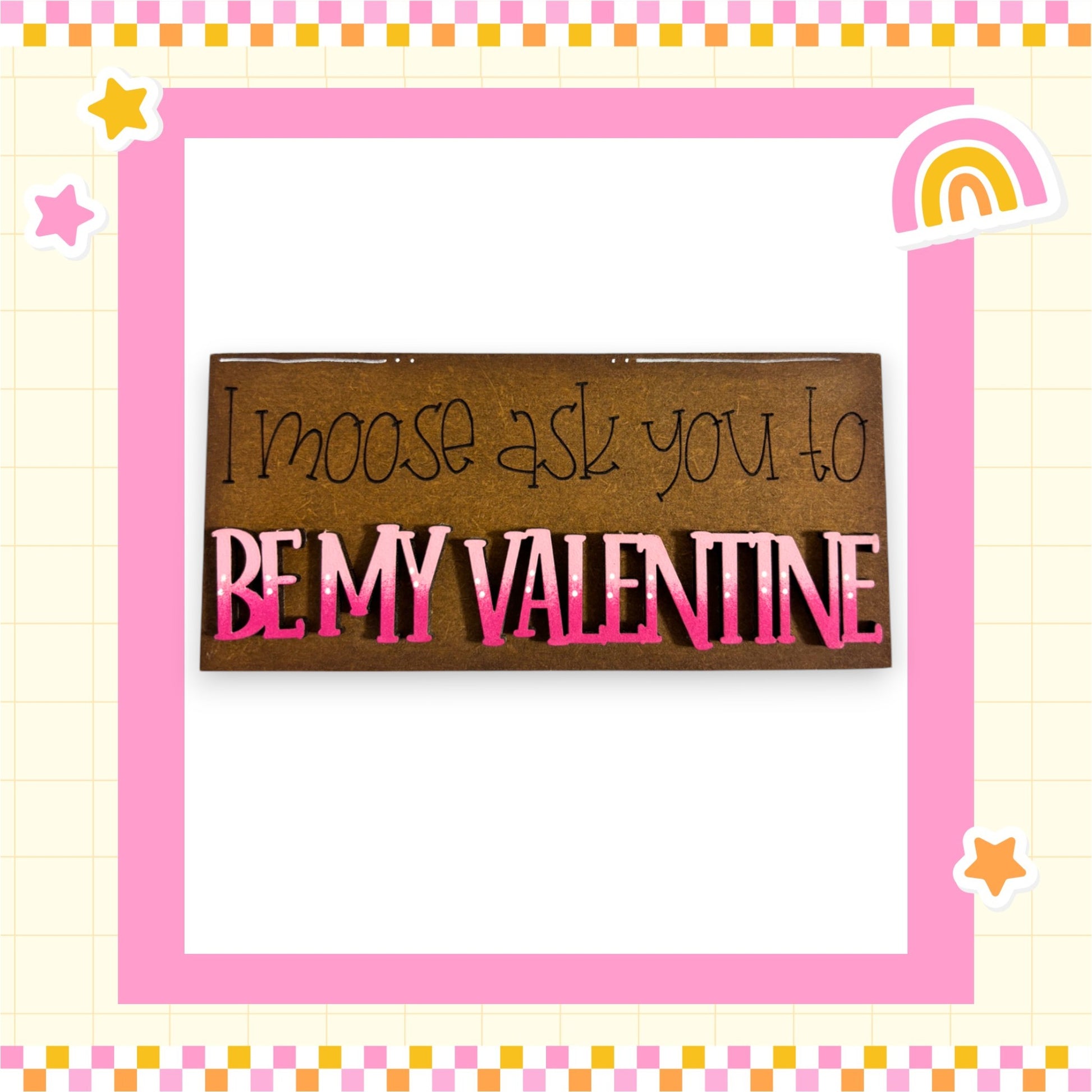 a picture of a wooden sign that says i choose you to be my valentine