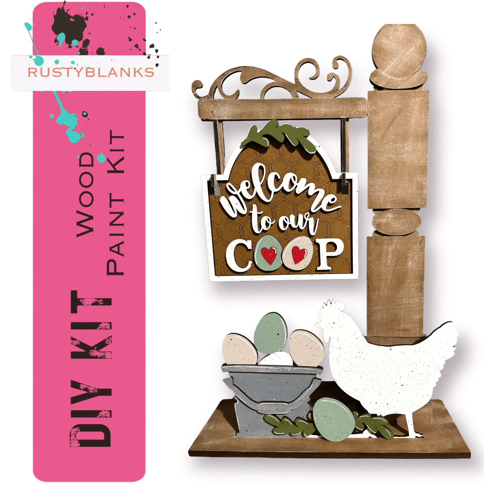 a wooden sign that says welcome to our coop