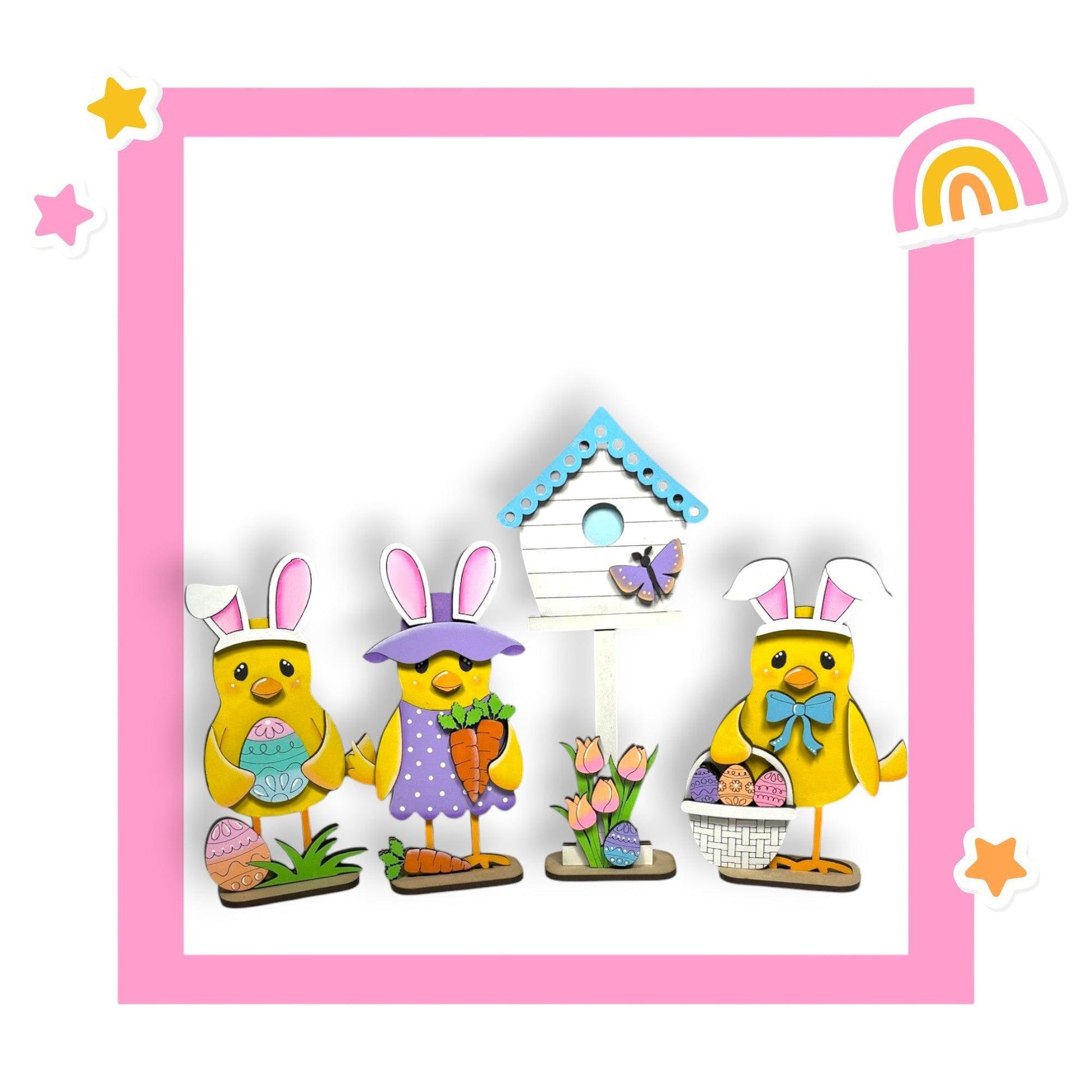 a picture of a group of easter bunnies