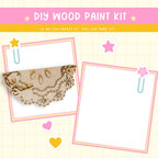 a picture of a wooden paint kit with hearts
