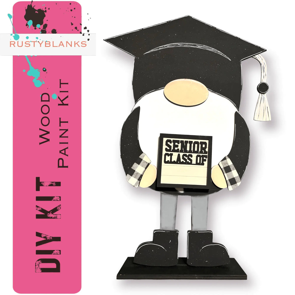 a paper cut out of a person wearing a graduation hat