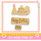 a wooden craft kit for a birthday party