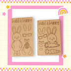 a picture of a bunny and a bunny with sunglasses