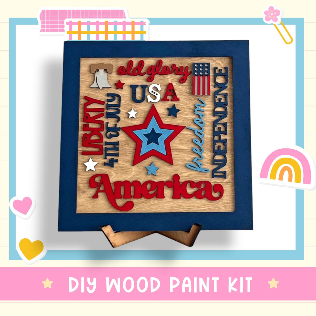 a picture of a wooden painting kit