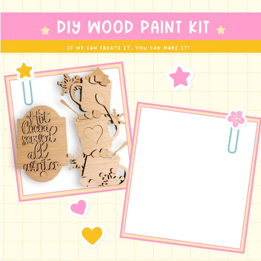 a wooden craft kit with a picture of a giraffe