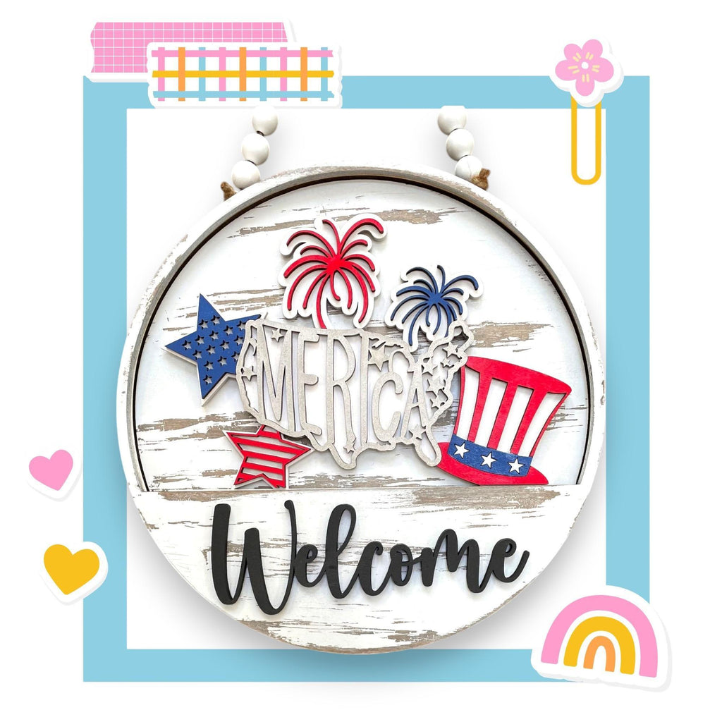 a picture of a welcome sign on a wall