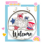 a picture of a welcome sign on a wall