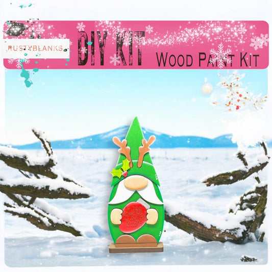a wooden christmas decoration with a santa clause on it