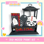 a picture of a grill and utensils on a stand