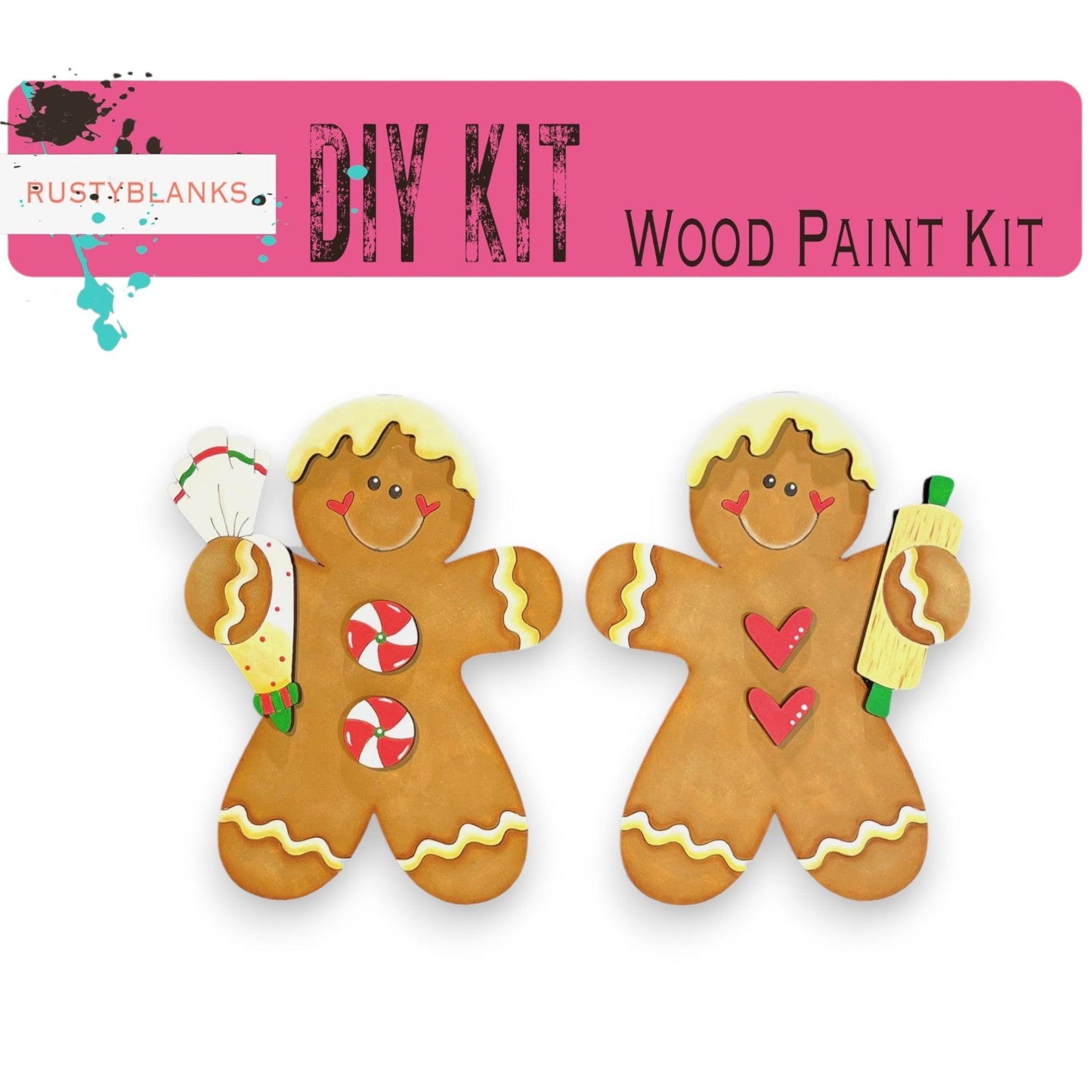 a pair of gingerbread cut outs with candy canes