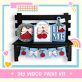 a picture of a wooden painting kit