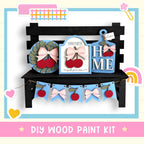 a picture of a wooden painting kit