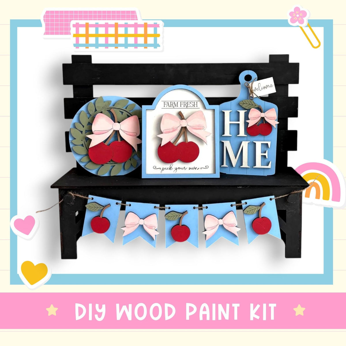a picture of a wooden painting kit