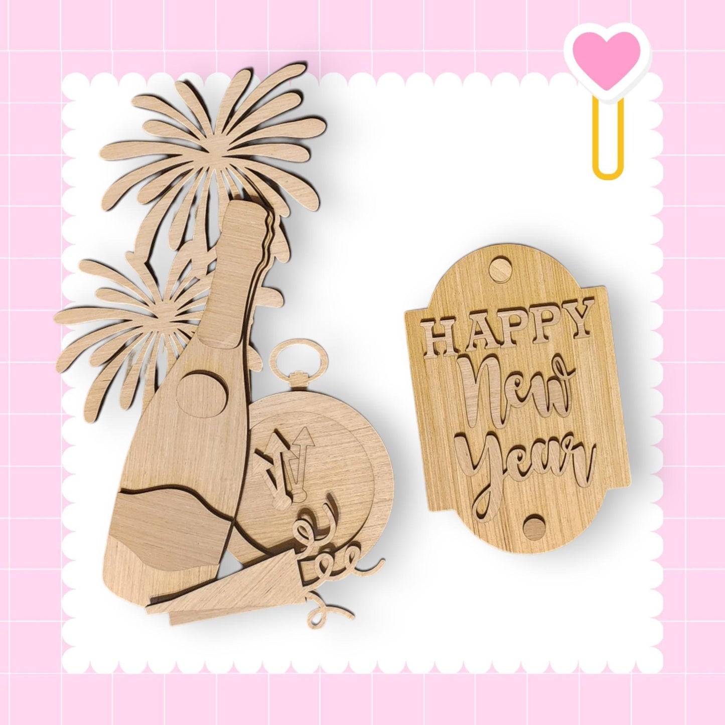 a wooden cutout of a mother's day gift