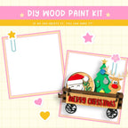 a picture of a christmas card with a santa clause on it