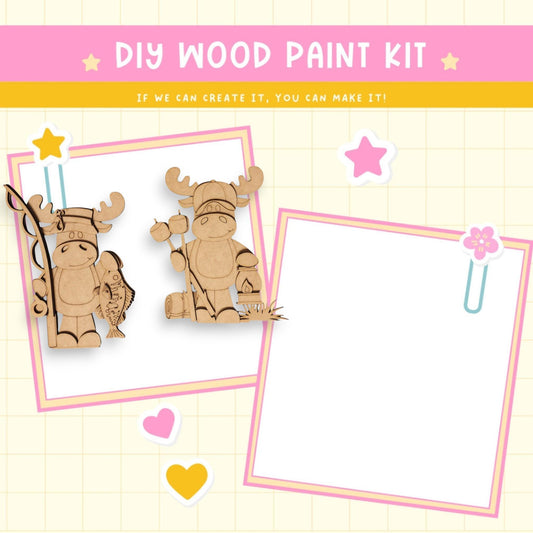 a wooden craft kit with a picture of a giraffe
